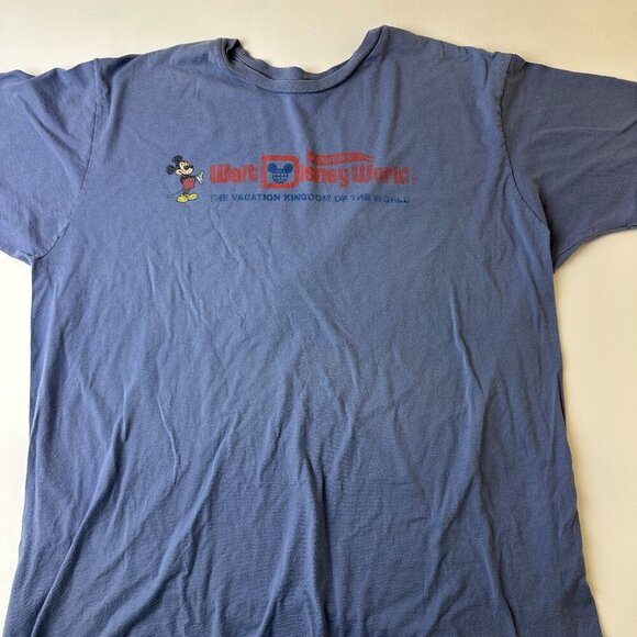 Walt Disney World Shirt Mens 2XL Blue Mickey Mouse Vacation Kingdom Graphic Tee - Picture 1 of 9
